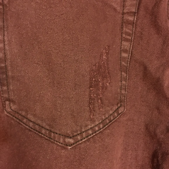 Alice & You Burgundy Destroyed High Rise Jeans 22 - Picture 8 of 11